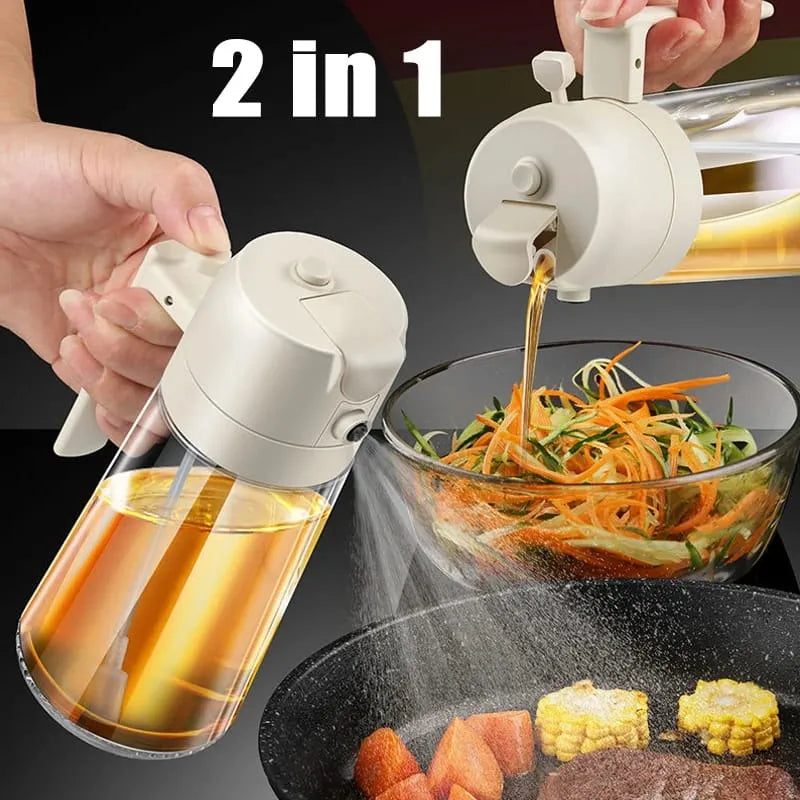 2 in 1 Glass Oil Spray Dispenser (450 ml)